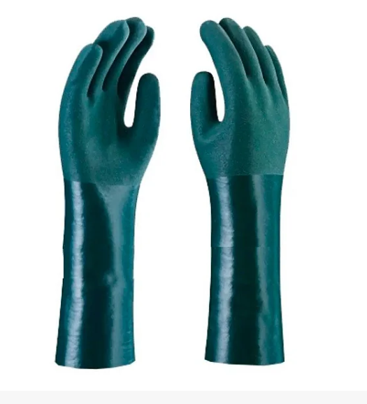 Luva de PVC Forrada Palma Áspera Plastcor 45cm CA 34570