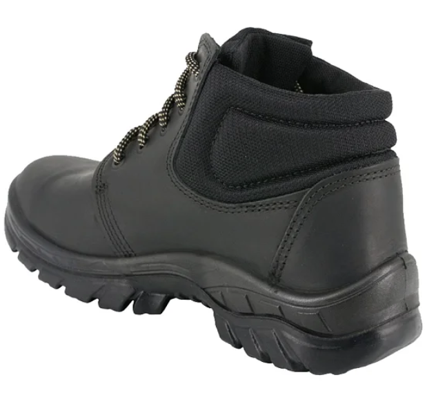Botina com Biqueira de Pvc Ecosafety Preto + Palmilha Ortopédica Gel