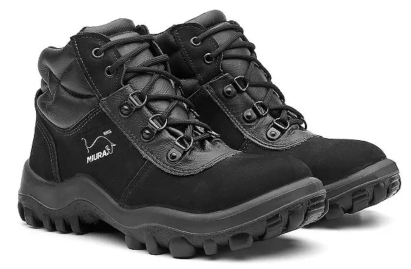 Botina Safetline Miura Nobuk Preto 4855GL CA 12783