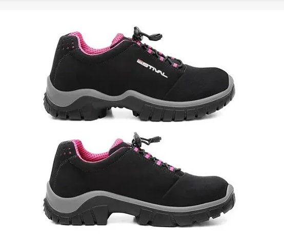 Tênis Estival Feminino Preto e Rosa EN1002 CA 44592