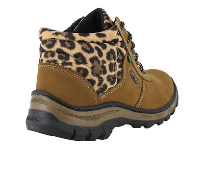 Bota de Segurança Feminino PS157 Creme/Onça CA 17144