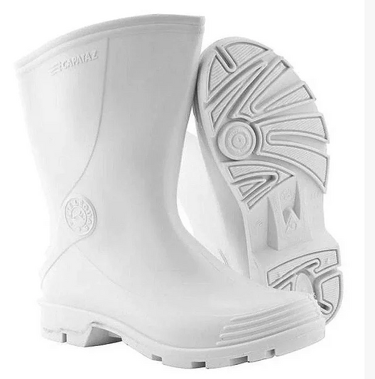 Bota Pvc Branca Cano Médio Bracol