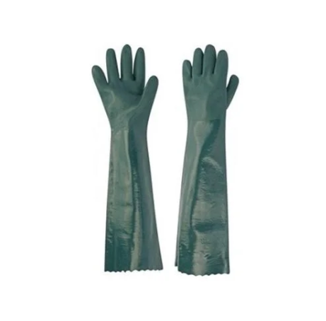 Luva de PVC Forrada Palma Áspera Plastcor 60cm CA 34570