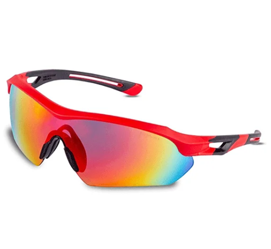 Oculos de Proteção Steelflex Florence Vermelho Espelhado UV