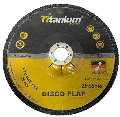 Disco Flap Titanium Conico 7 1/2 Grana 060 Zirconio Código: 5754